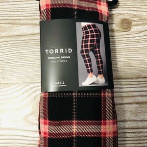Brand new red and black Torrid leggings